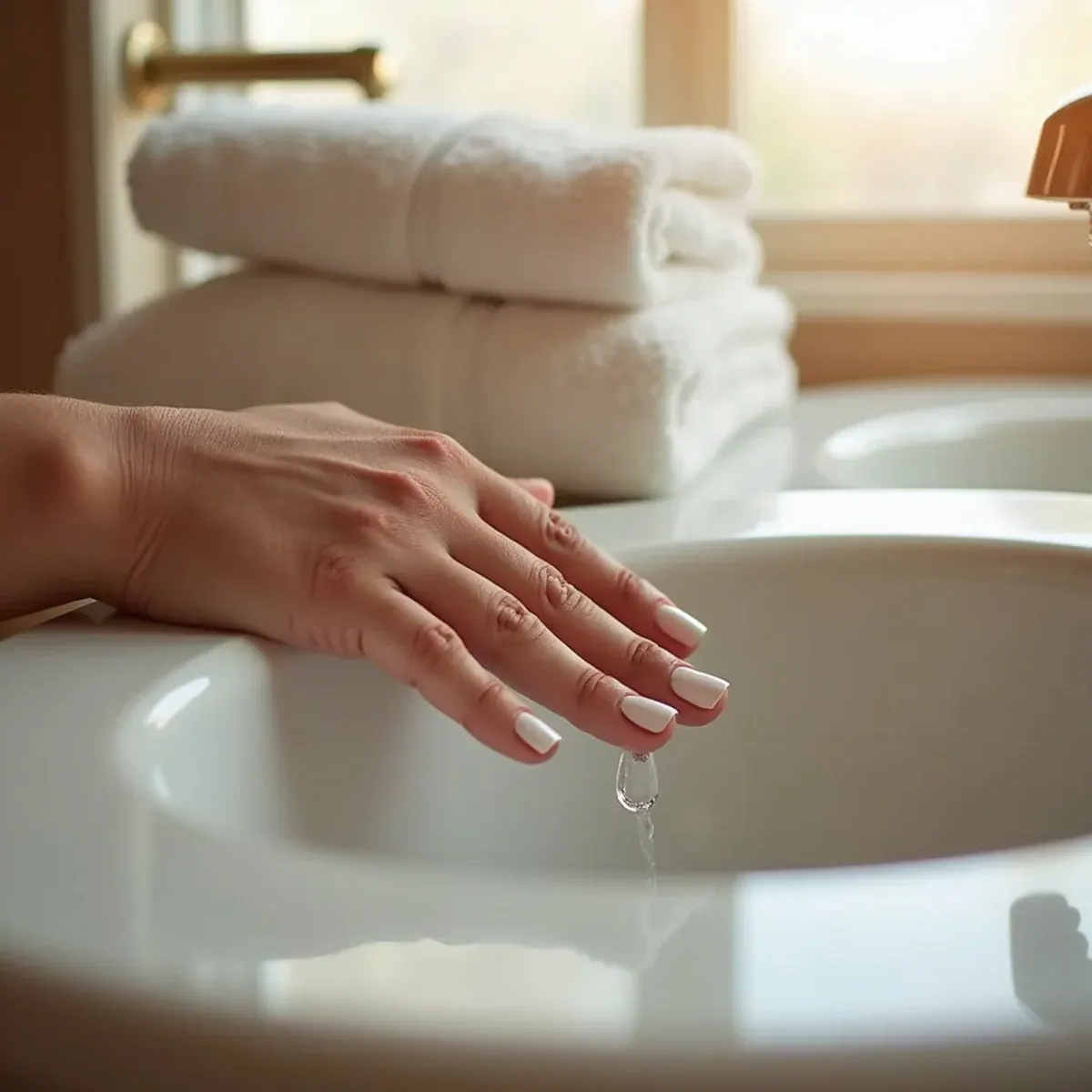 Avoiding very hot water in the first hours after a gel manicure
