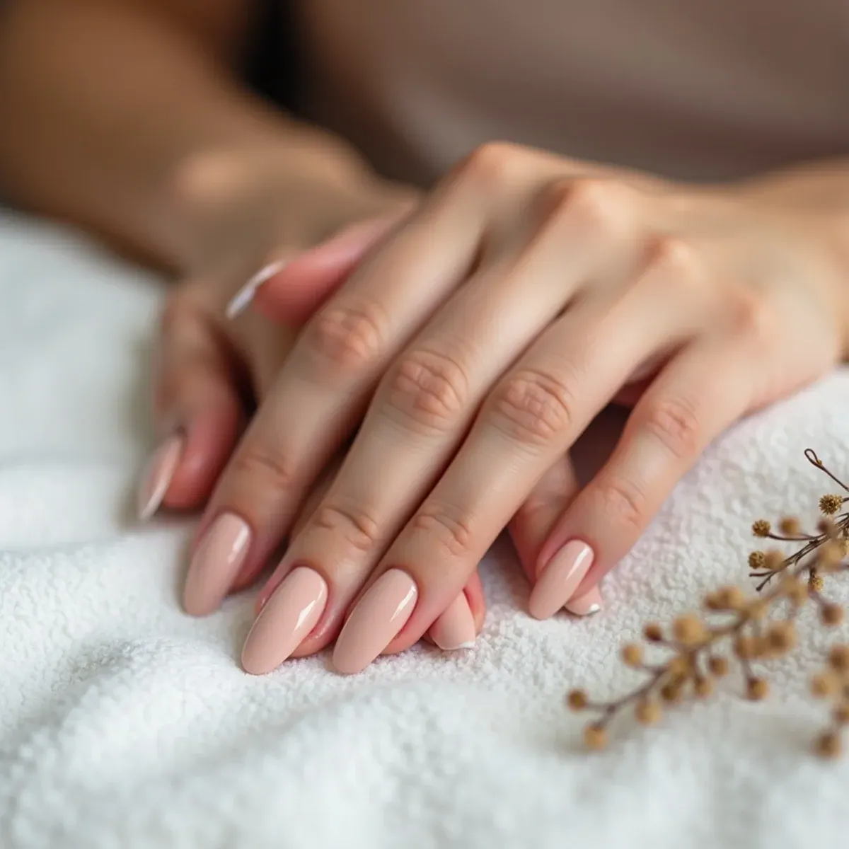 Almond nail shape tapered to a rounded point