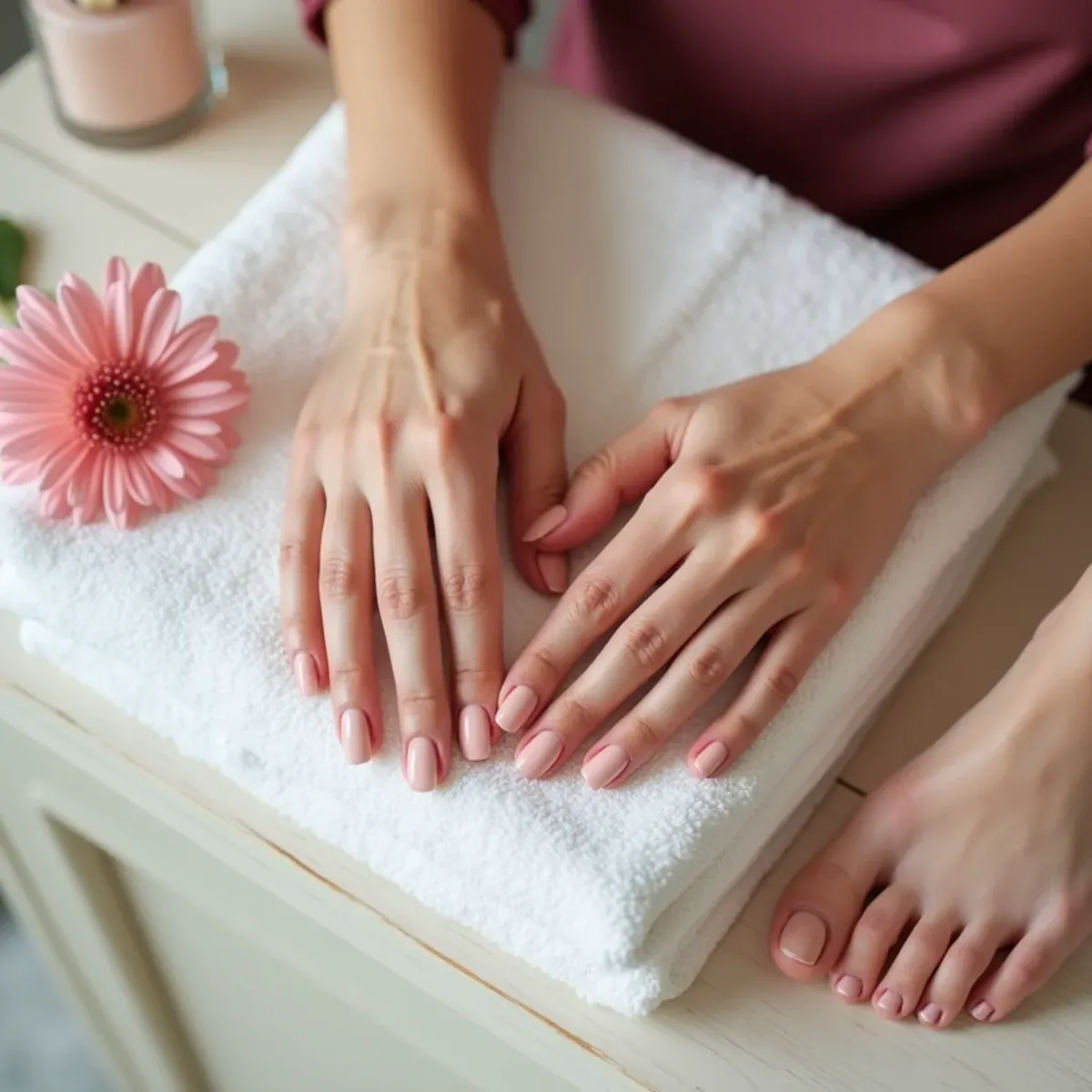 Finished manicure and pedicure work by L.A Nails, a nail salon in Bradenton, FL