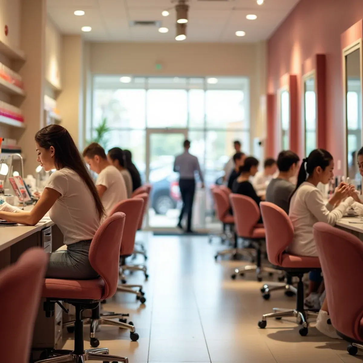 L.A Nails salon interior serving South Bradenton, FL at Cortez Plaza on 14th Street West